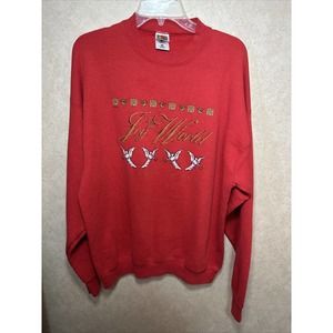 Vintage Fruit Of The Loom Christmas Sweatshirt GUC Sz XL